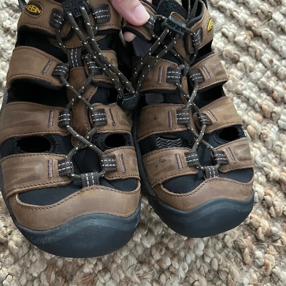 KEEN Newport Leather Sandals Mens 10 Brown Waterproof Hiking Water Shoes - Picture 6 of 15